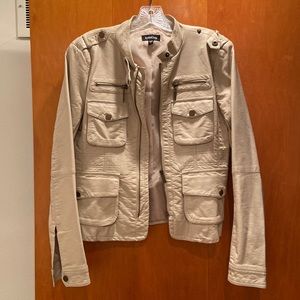 Bebe Jacket, Bone, Size Small